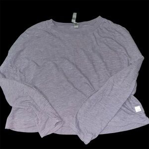 Vuori blue long sleeve crop top